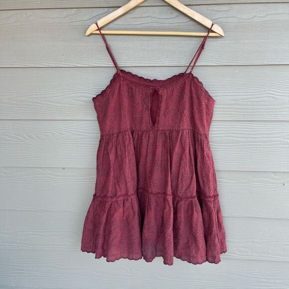 Urban Outfitters maroon cheetah print babydoll dress - Picture 4 of 5